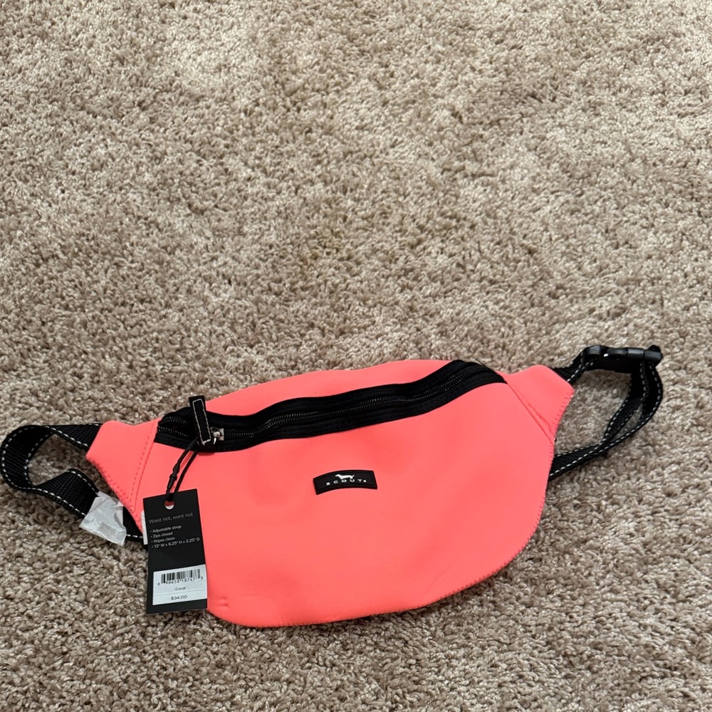 Scout Neon Pink Belt Bag with Black Details